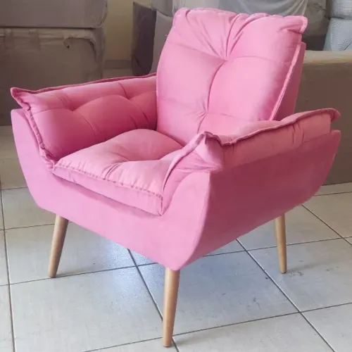 Poltrona Opala Suede Várias Cores