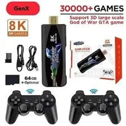 GameStick X3 Pro 8K 64GB + 30.000 MIL Jogos +2 Controles Sem Fio wpp:43. *