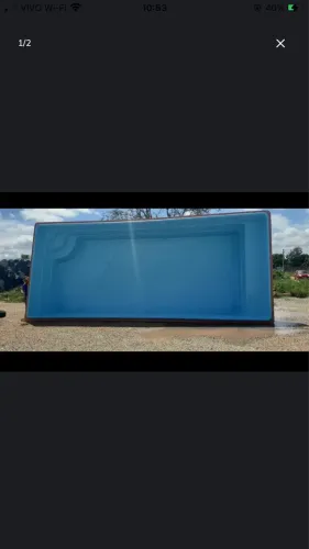 Linda piscina de fibra instalada (8 metros) garantia de 15 anos