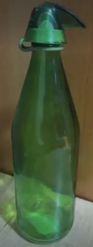 Garrafa Vidro Verde com tampa hermética 1litro