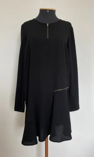 Vestido preto GG com zíper Importado 