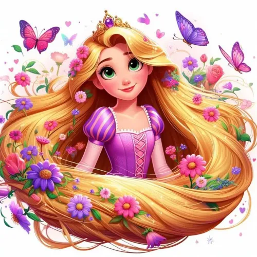 Convite digital Princesa Rapunzel - Enrolados
