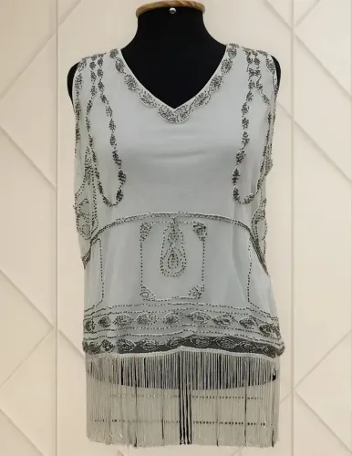 Blusa sem manga vitrilhos nova m