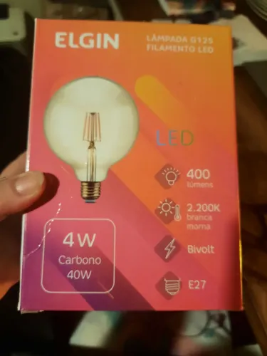 Conjunto com 6 Lâmpadas de filamento G125 Led retrô