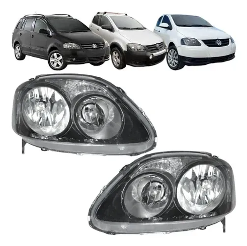 Par Farol Volkswagen Fox Spacefox 2008 2009 2010 Foco Duplo Direito
