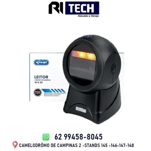 Leitor de Código de Barras Fixo S QR 1D e 2D Fixo Mesa