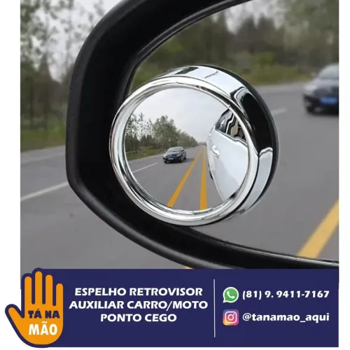 Espelho Retrovisor Auxiliar Carro/Moto Ponto Cego