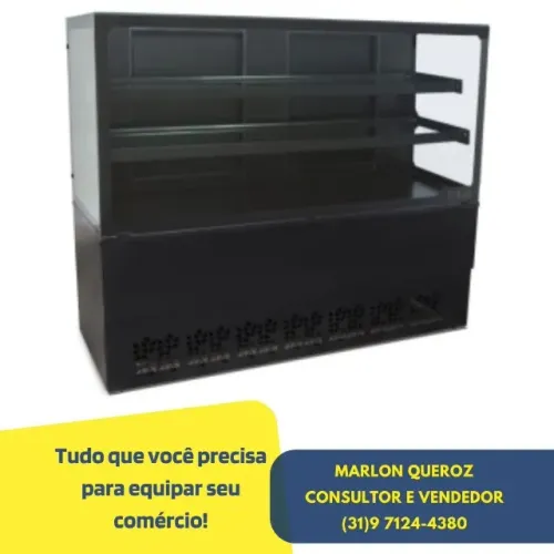 Balcão Vitrine Refrigerado Polar All Black 1,5M