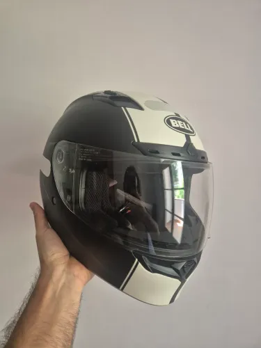 Capacete Bell Qualifier Dlx Mips Preto e Branco Fosco Tam. 60