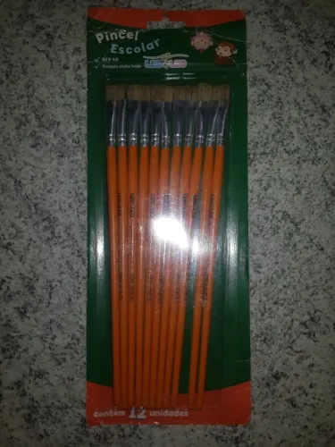 12 Pincéis Chatos nº 10