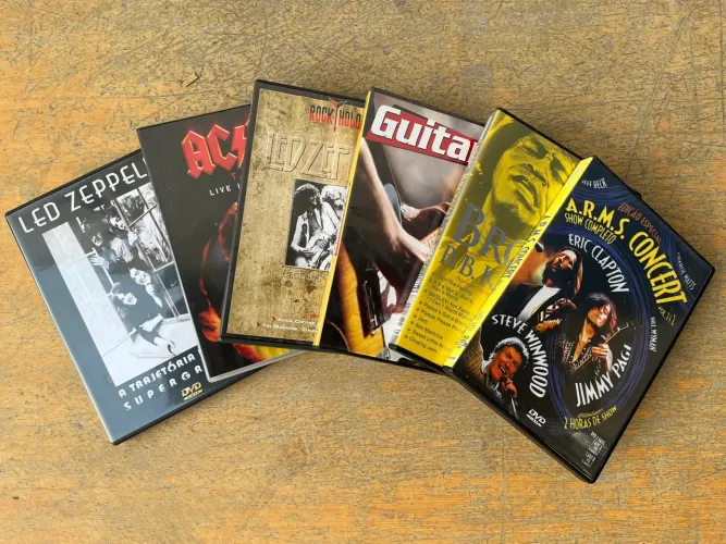 DVDs de Rock: Led Zeppelin, AC/DC, Eric Clapton e mais!