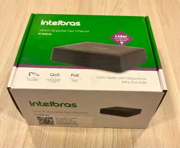Switch 16 Portas Fast Ethernet Sf 1600 Q+ Intelbras