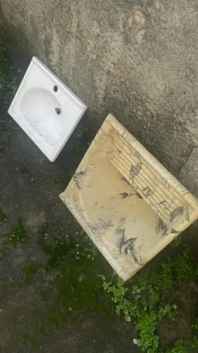 Tanque Simples 34L mármore Sintético / Lavatório Pia para Banheiro