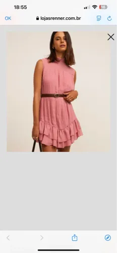 Vestido Rosa com Cinto