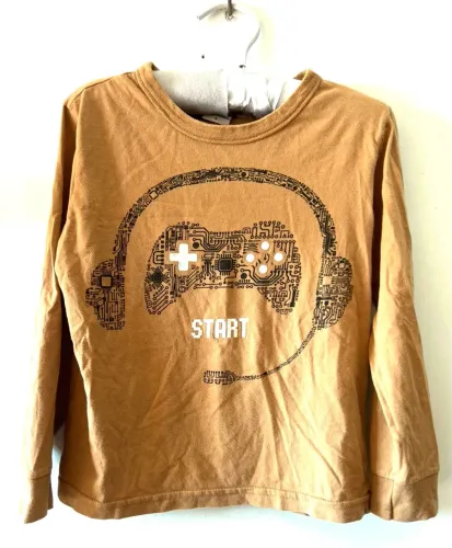 Camiseta Infantil Estampada Gamer tam 4 Brandili