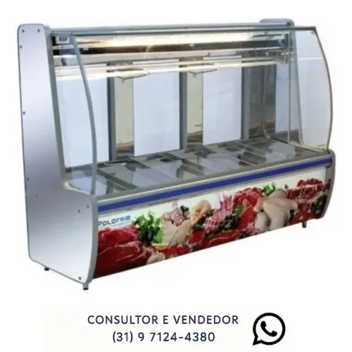 Balcão de Açougue Inox 2M PoloFrio 220v Novo