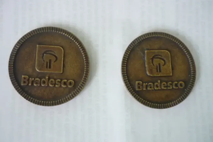 Medalhão Bradesco - 100, 2 Peças