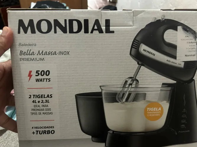 Batedeira bella massa inox premium mondial