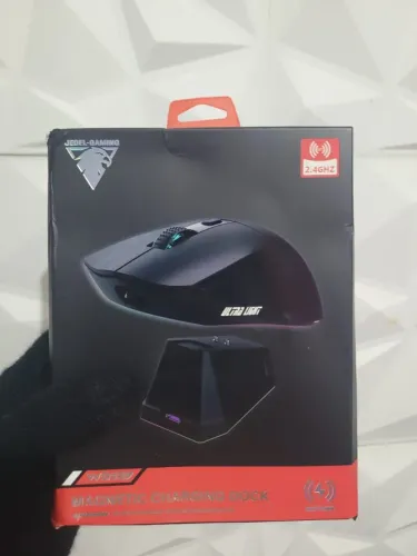 Mouse Gamer Jedel Wd139 Wireless + Base Cor Preto