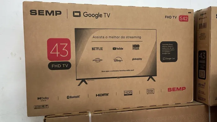 Smart TV SEMP 43 Polegadas Google TV Nova Lacrada