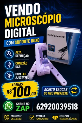 MICROSCÓPIO DIGITAL MAIS BASE
