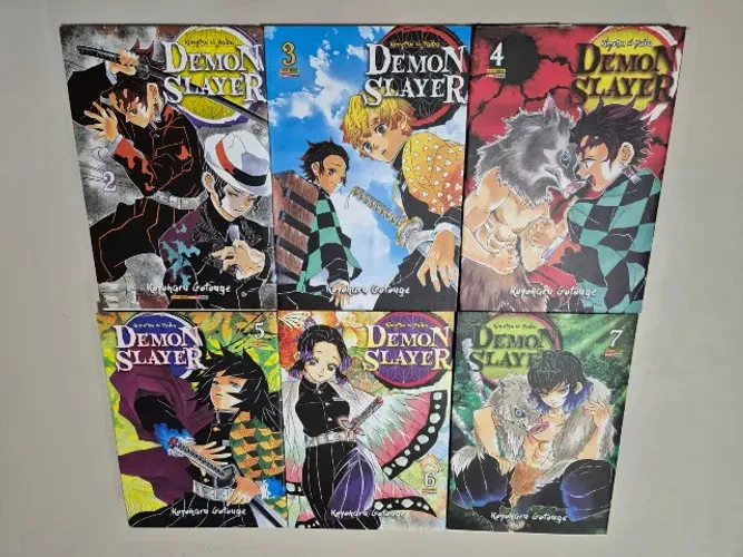 Mangá Demon Slayer Volumes 2 ao 7 - Panini