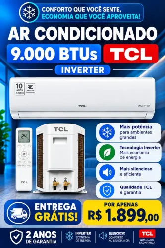 AR CONDICIONADO 9.000 BTUS TCL INVERTER 