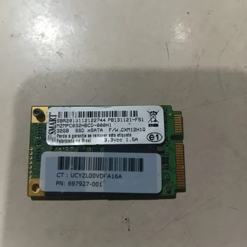 SSD mSATA Samsung 32GB - Ideal para Cache ou Projetos