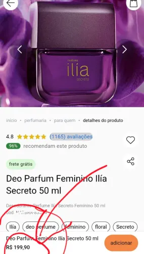 Perfumes Ilia Secreto e Amor no ar. Originais