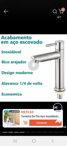 Linda torneira da shopee