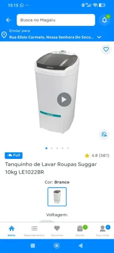 Tanquinho 14kg pra doação