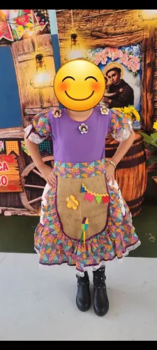 Vestido de São João e bota