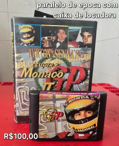 Ayrton Senna na caixa mega driver