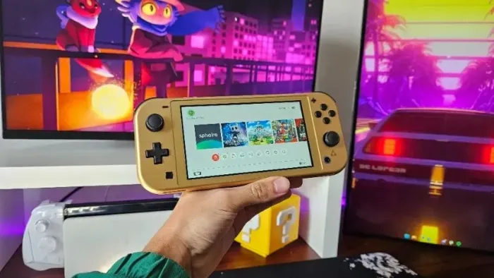 Nintendo switch lite Zelda edition desbloqueado 256gb