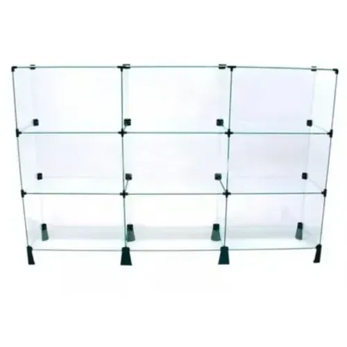VITRINE DE VIDRO TEMPERADO - Comprimento: 1,80m / Altura: 1,00m / Largura: 30cm