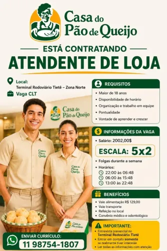 CASA DE PAO DE QUEIJO / ATENDIMENTO AO CLIENTE