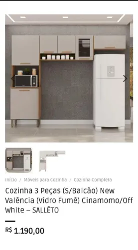 Armário de cozinha lacrado na caixa grande