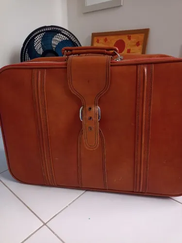 Mala em couro Vintage 