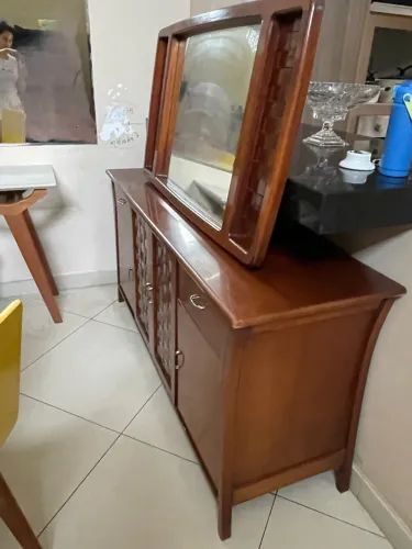 Armário buffet mais espelho - madeira