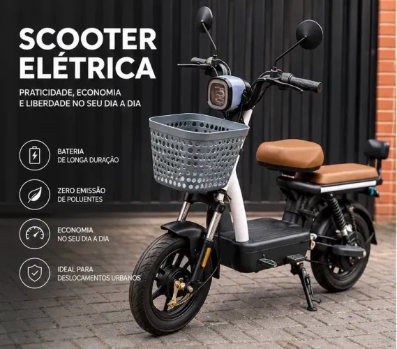 Scooter Elétrica 2026 com 100km rodados
