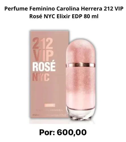 PERFUME FEMININO 212 ROSÉ 80ML