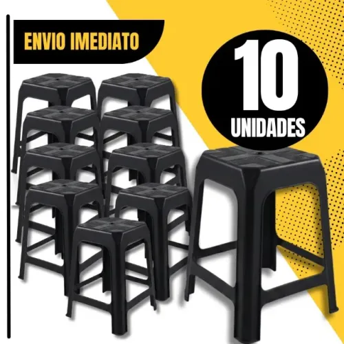 Promoção Kit 10 Banquetas Reforçadas Até 120kg Achadinho Shopee Oferta