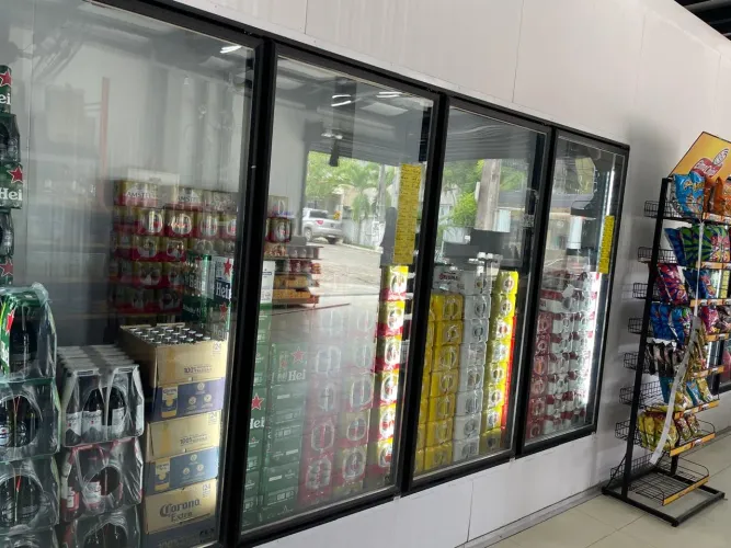Câmara fria resfriada auto serviço 