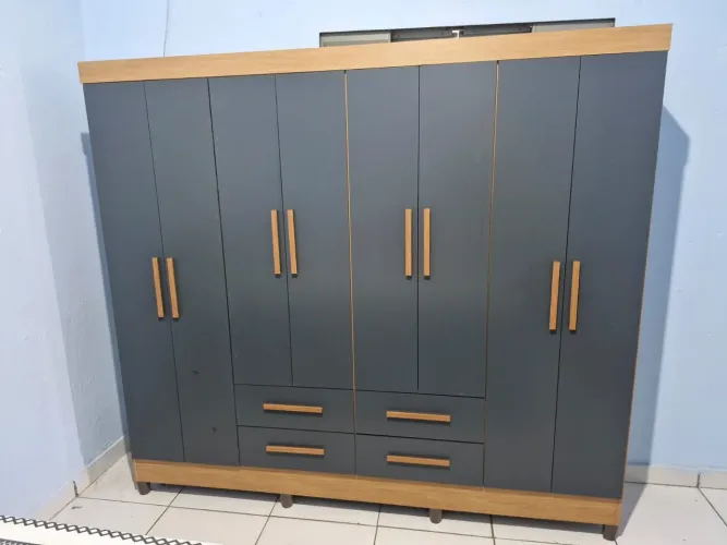 Guarda roupa casal 8 portas lite, entrega e monta, super promoção