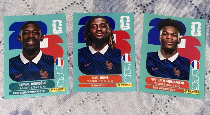 3 figurinhas FRANÇA COPA 2026