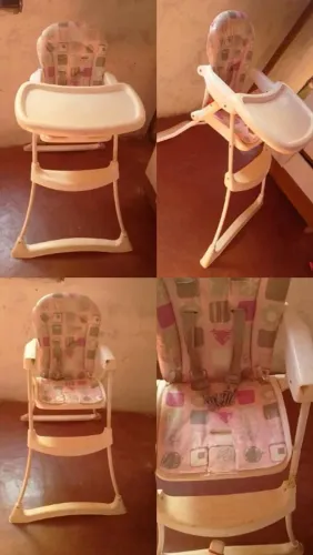 Cadeirinha de alimentação e bebê conforto 