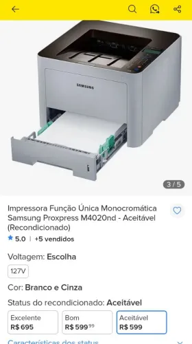 Impressora Samsung ML 2010