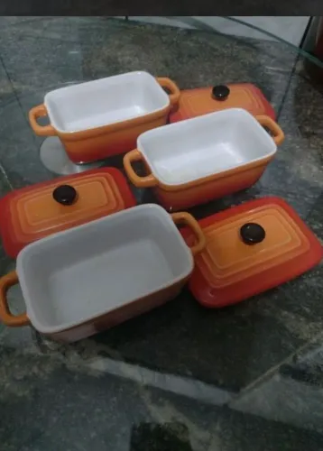 Kit 3 Mini panelinhas de cerâmica