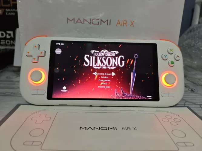 Videogame Portátil Mangmi Air X Snapdragon Android 14 Tela IPS 5.5 Full HD Console Retro