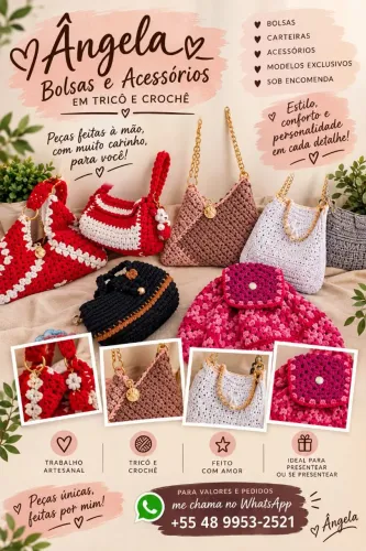 Bolsas e Acessórios de Croche